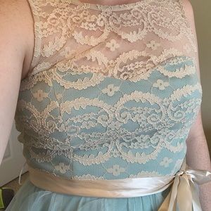 Team and cream homecoming dress